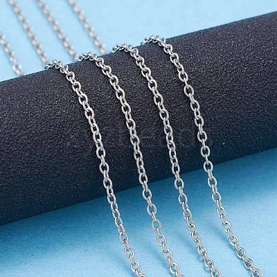 Tarnish Resistant 304 Stainless Steel Cable Chains CHS-F006-02B-P-1