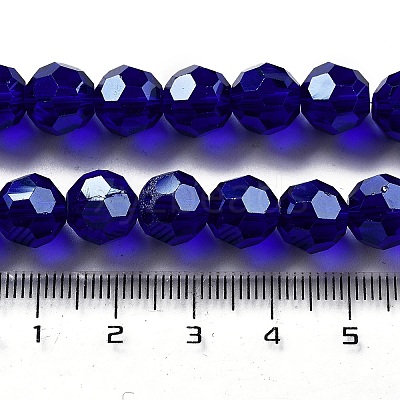 Electroplate Transparent Glass Beads Strands EGLA-A035-T10mm-A06-1