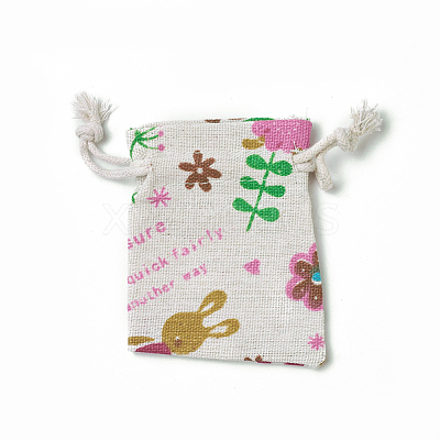 Bunny Burlap Packing Pouches ABAG-I001-7x9-09-1