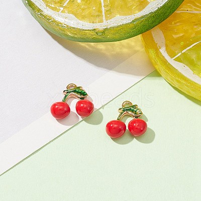 2Pcs Brass Enamel Charms KK-YW0001-75-1