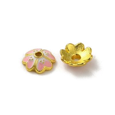 Alloy Enamel Beads Caps FIND-G074-02D-1