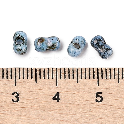Picasso Glass Seed Beads SEED-Q038-02G-1