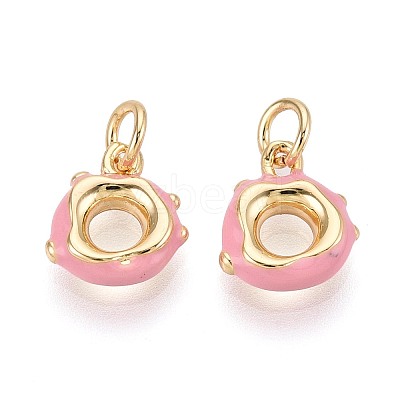 Brass Enamel Pendants KK-T072-21G-1