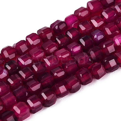 Dyed Natural Agate Beads Strands G-T138-211E-1