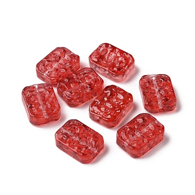 Transparent Spray Painted Glass Beads X-GLAA-I050-08G-1