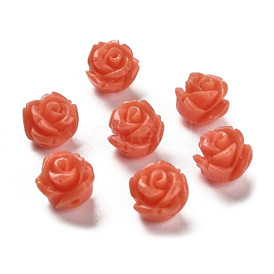 Synthetic Coral Carved Beads CORA-H003-01B-25-1