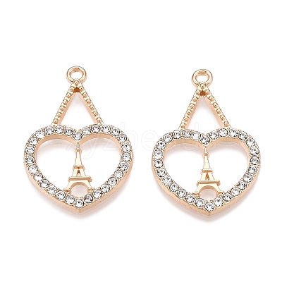 Rack Plating Alloy Pendants FIND-N005-31G-1