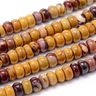 Rondelle Natural Mookaite Beads Strands G-F216-20-1