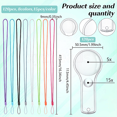 120Pcs Plastic Magnifier AJEW-WA0001-04-1