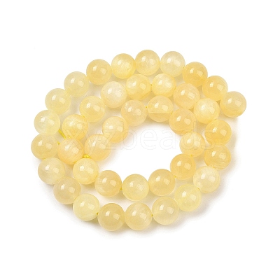 Natural Golden Silk Jade Beads Strands G-Z112-A01-12mm-1