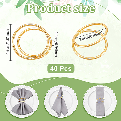 40Pcs Alloy Napkin Rings AJEW-PB0001-04-1