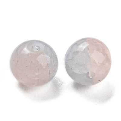 Transparent Spray Painting Crackle Glass Beads GLAA-L046-01A-21-1
