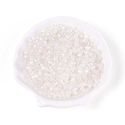 Transparent Spray Painted Glass Beads EGLA-N018-4mm-12-1