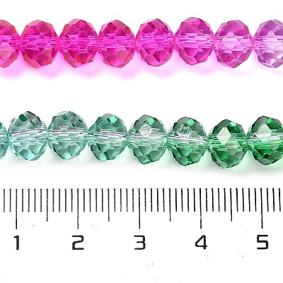 Transparent Painted Glass Beads Strands DGLA-A034-T6mm-A03-1