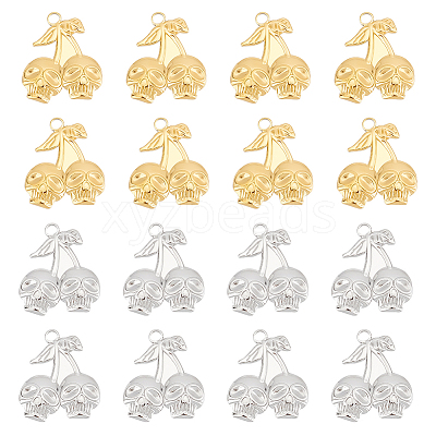 16Pcs 2 Colors Ion Plating(IP) 304 Stainless Steel Pendants STAS-UN0045-02-1