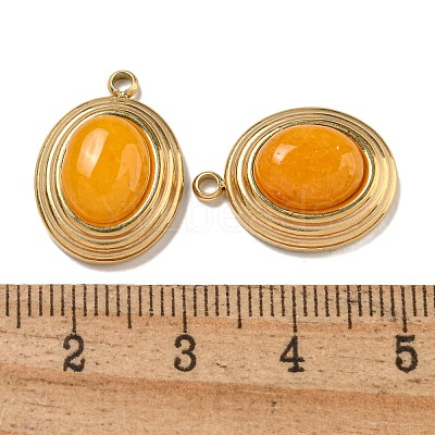 Natural Orange Jade Dyed Pendants STAS-L025-007G-02-1
