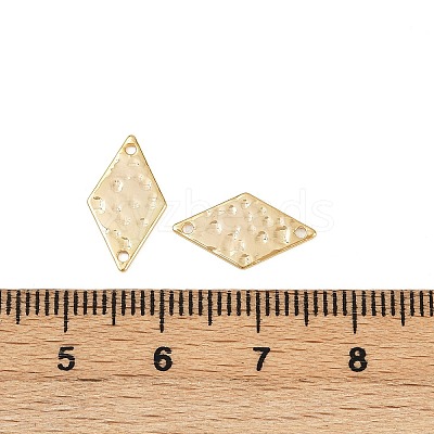 Brass Textured Geometric Connector Charms KK-B137-10G-01-1