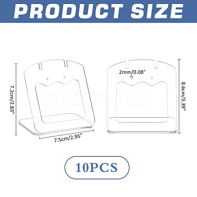 Acrylic Slant Bacl Earring Display Stands EDIS-WH0031-28A-02-1