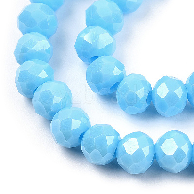 Electroplate Glass Beads Strands EGLA-A034-P3mm-A06-1