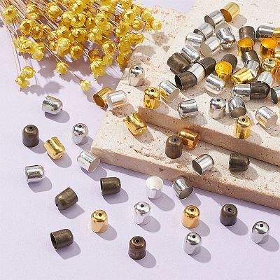 100Pcs 4 Colors Iron Cord Ends IFIN-YW0003-24-1