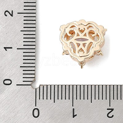 Brass Micro Pave Cubic Zirconia Beads KK-K297-34G-01-1
