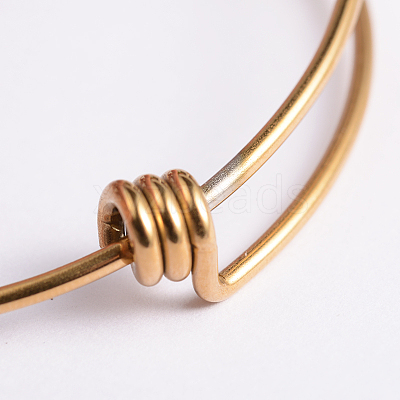 Adjustable Ion Plating(IP) 304 Stainless Steel Expandable Bangle Making STAS-D071G-1