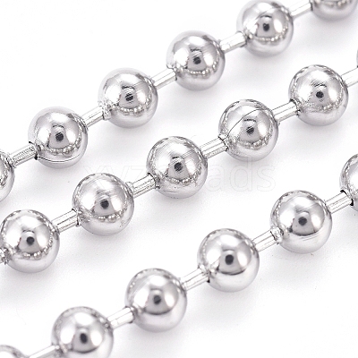 Tarnish Resistant 304 Stainless Steel Ball Chains CHS-A002B-4.0mm-1