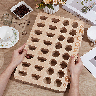 Wooden Cup Coffee Pod Holders ODIS-WH0030-153-1