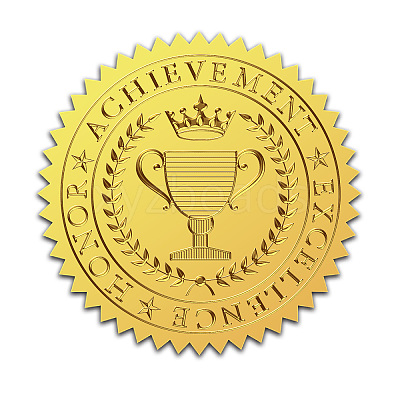 Self Adhesive Gold Foil Embossed Stickers DIY-WH0211-344-1
