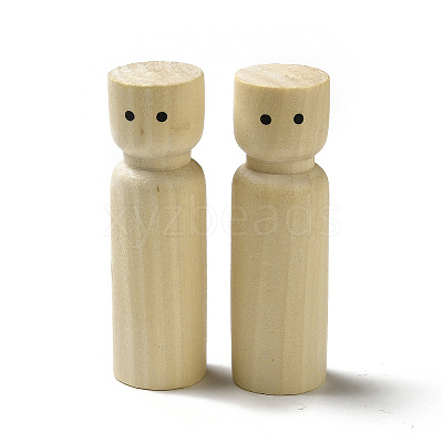 Unfinished Wooden Peg Dolls Display Decorations WOOD-E015-01A-1