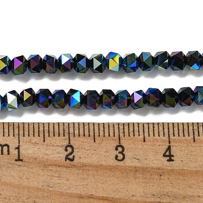 Electroplate Glass Beads Strands GLAA-Q105-02V-1