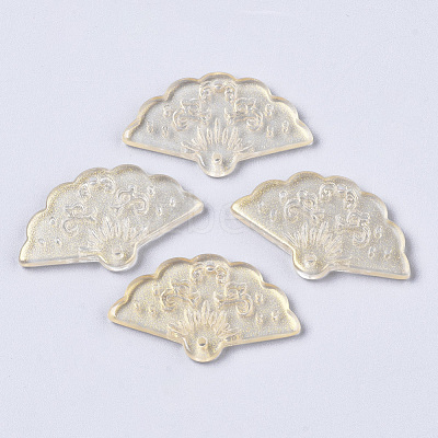 Transparent Spray Painted Glass Pendants GLAA-R212-01-A06-1