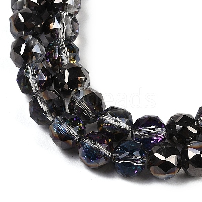 Transparent Electroplate Glass Beads Strands X-EGLA-N002-34C-C21-1