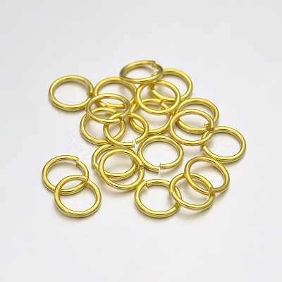Brass Open Jump Rings KK-E647-15G-1