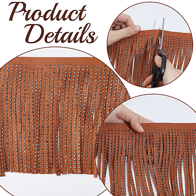 PU Imitation Leather Tassel Ribbon DIY-GF0013-45A-1