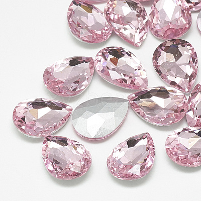 Pointed Back Glass Rhinestone Cabochons RGLA-T081-7x10mm-10-1