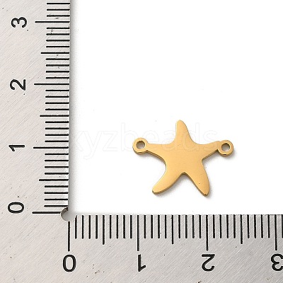 304 Stainless Steel Connector Charms STAS-O005-25G-1