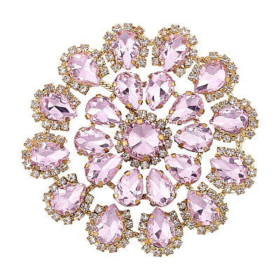 Brass Rhinestone Applique DIY-FG0009-87B-1