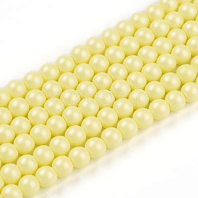 Baking Paint Pearlized Glass Pearl Bead Strands HY-N002-3mm-B03-1