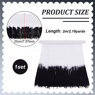 2M Two Tone Polyester Tassel Ribbon OCOR-FG0002-37C-1