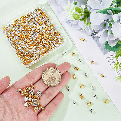 400Pcs 2 Colors Alloy Beads FIND-SP0002-39B-1