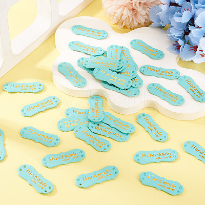 40Pcs PU Leather Craft Label Tags DIY-TADJ0001-22B-1