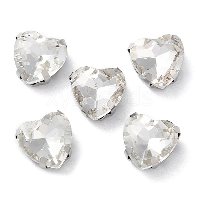 Heart Sew on Rhinestone RGLA-L028-04B-01-1