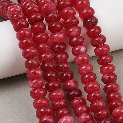 Dyed Natural White Jade Beads Strands G-G107-A43-01-1