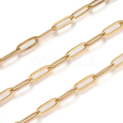 Ion Plating(IP) 304 Stainless Steel Paperclip Chains CHS-CJC0001-03G-1
