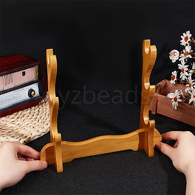 3-Tier Wood Sword Display Stands ODIS-WH0004-12-1