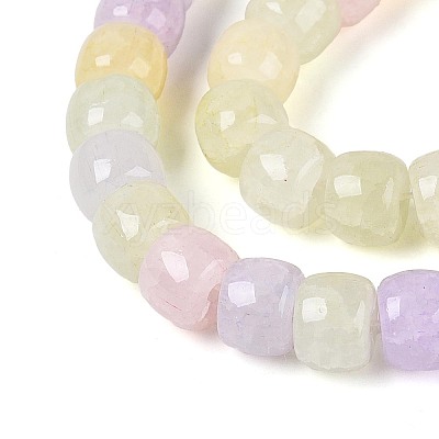 Baking Paint Crackle Glass Beads Strands DGLA-N019-02A-05-1
