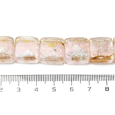 Handmade Gold Foil and Silver Foil Lampwork Beads FOIL-C001-01B-07-1