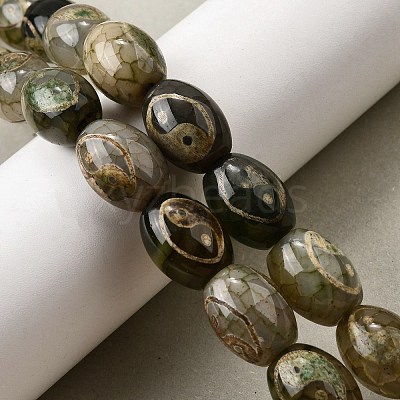 Tibetan Style dZi Beads Strands G-S389-A13-1