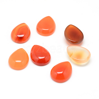 Dyed Natural Carnelian Gemstone Cabochons X-G-T024-18x25mm-14-1